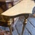 Gold 1950s Mid-Century Modern Yellow Marble and Brass Italian Console For Sale - Image 8 of 10