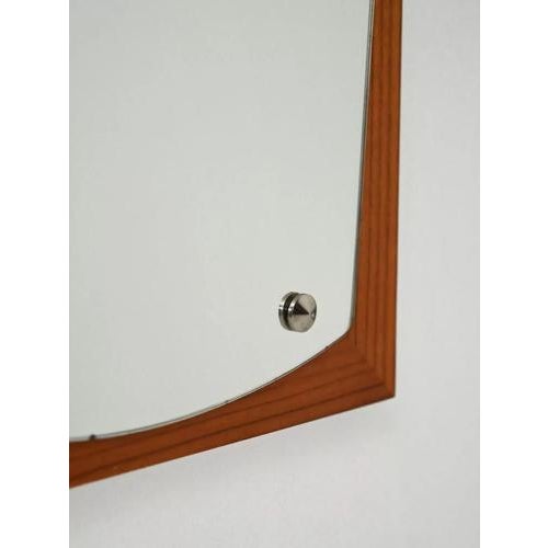 Danish Wall Mirror in Teak, Denmark, 1960s For Sale - Image 3 of 7