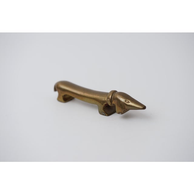 Gold Vintage Brass Dachshund Bottle Opener by Walter Bosse for Herta Baller, 1950s For Sale - Image 8 of 11