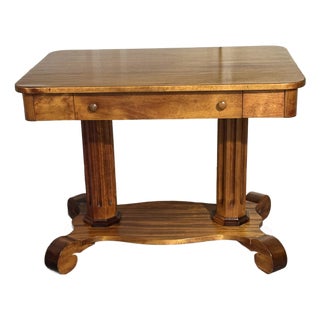 Antique American Empire Library Writing Desk For Sale