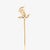 Mid-Century Modern Vintage 14k Gold, Pearl, & Enamel Figural Rapier or Dueling Sword Stickpin For Sale - Image 3 of 8