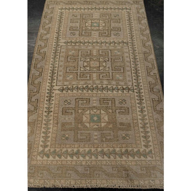 Turkish Mini Rug Oriental Hand Knotted Vintage Rug 1'10" x 3'3" #21049 Explore a curated collection of hallway runners,...