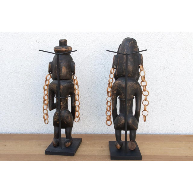 Late 19th Century Antique Bamana Jo Society Couple on Custom Stand For Sale - Image 5 of 11