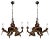Vintage Bronze Horns Chandelier For Sale