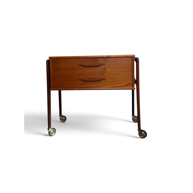 Mid-Century Danish Teak Side Table with Drawers, 1960s For Sale - Image 10 of 10