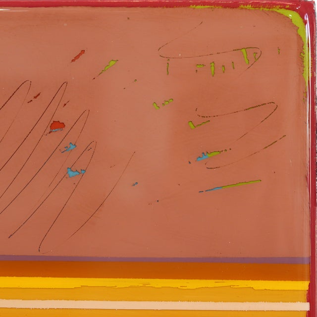 In Tune 68 - Small Modern Resin Warm Tone Minimalist Original Artwork by Ricky Hunt For Sale - Image 4 of 9