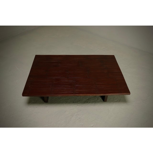 Wood Bamboo and Wood Coffee Table by Axel Vervoordt, 1980s For Sale - Image 7 of 14