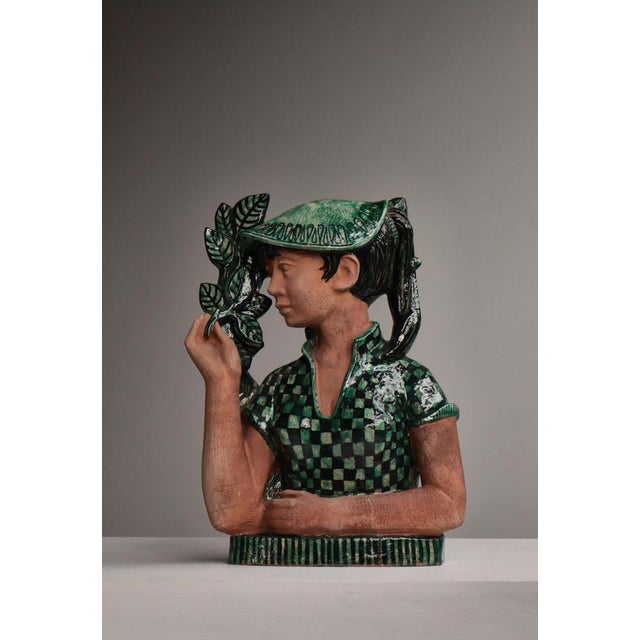 Helge Christoffersen, Young Woman, Denmark, 1940s, Ceramic For Sale - Image 3 of 18