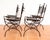 Vintage Dining Chairs in Leather and Wrought Iron, 1970s, Set of 4 For Sale - Image 6 of 18