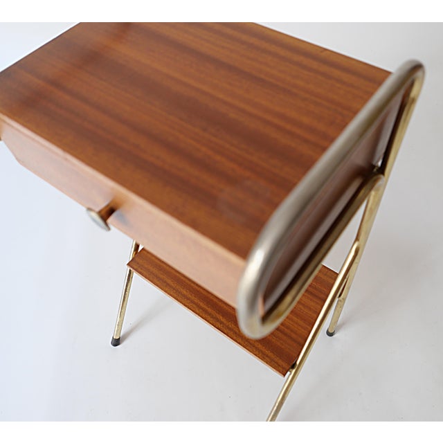 Vintage Bedside Table by Jacques Hitier, 1960s For Sale - Image 9 of 10