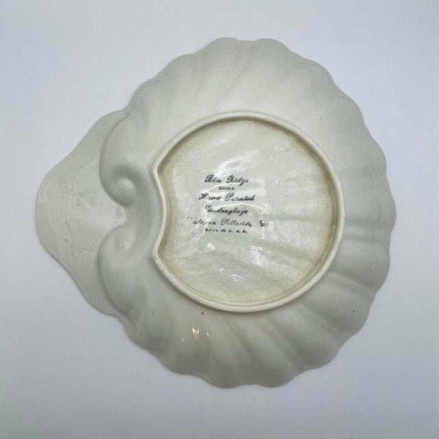 Ceramic Vintage Blue Ridge China Seashell Bowl For Sale - Image 7 of 7