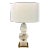 Modern Stacked Geometric White Marble Table Lamp For Sale