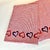 1990s Vintage Arts & Crafts Boho Chic Navy & Red Valentine Heart Tea Towels - Set of 4. For Sale - Image 6 of 6