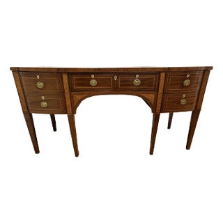 George Lll, Mahogany, Inlaid Wood, Satinwood, Brass, Sideboard, England, 18th/19th C. For Sale