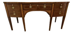 George Lll, Mahogany, Inlaid Wood, Satinwood, Brass, Sideboard, England, 18th/19th C.