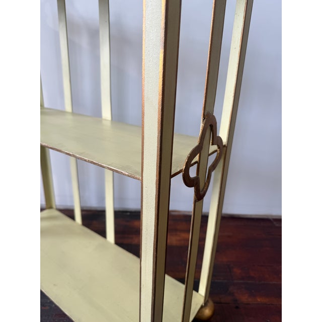 Gold Hollywood Regency, Mid Century Style Tole Étagère, Brugar Design New York For Sale - Image 8 of 10