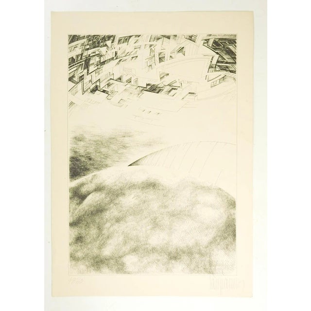 Mid-Century Modern Late 20th Century Abstract Lithograph For Sale - Image 3 of 3