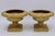 A stunning pair of two ceramic (terra cotta) gold gilded urns, mid-20th century, Italian. This is such lovely pair with...