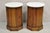 French Empire Round Marble Top Mahogany Column Pedestal Cabinet End Table Pair For Sale - Image 11 of 12