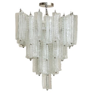Italian Murano Glass Chandelier Attributed to Toni Zuccheri for Venini, 1960s For Sale