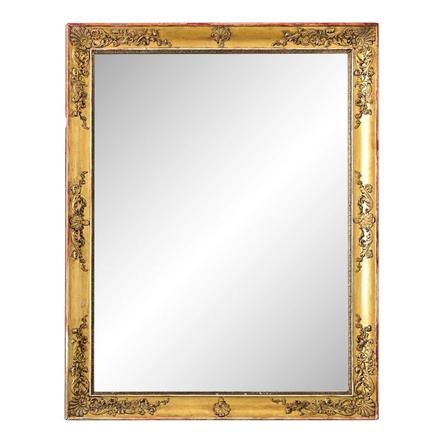 French 19th Century Gold Gilt Empire Mirror For Sale