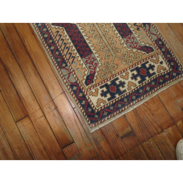 Traditional Camel Anatolian Vintage Mat - 1'8" x 3'6" For Sale - Image 3 of 4