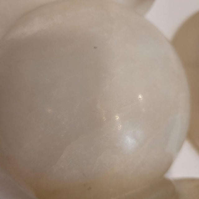 20th Century Art Nouveau Table Lamp in Alabaster, France, 1940s For Sale - Image 17 of 18