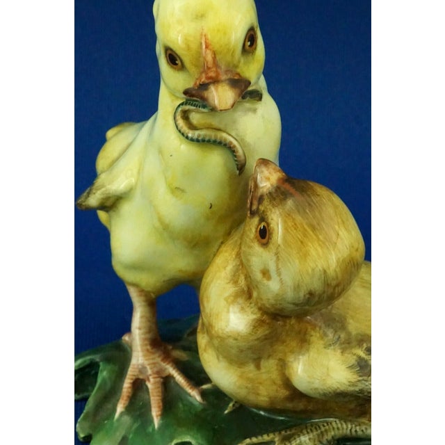 20th Century Ceramic Sculpture Pair of Chicks from Fontanini, Italy, 1920s For Sale - Image 11 of 18