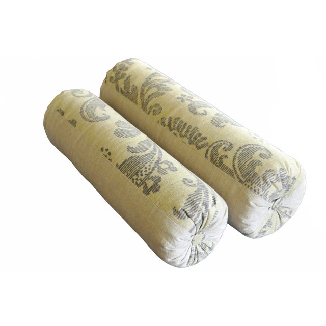 1950s Mid-Century Linen Pillows, Set of 2 For Sale - Image 5 of 5