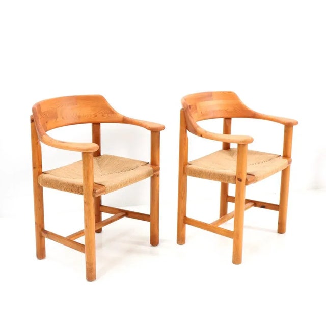 Mid-Century Modern Pine Armchairs by Rainer Daumiller, 1970s, Set of 4 For Sale - Image 9 of 12