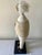 Metal 1980s Naida Seibel Mixed Media Figurative Sculpture With Brass Face & Feather Adornment, 27” H For Sale - Image 7 of 10