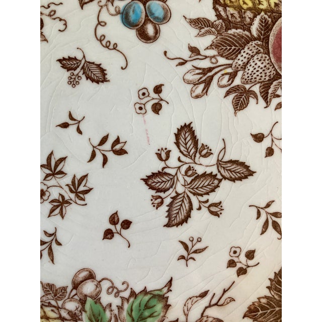 This stunning hand-painted serving plate by Nasco of Japan showcases the Viceroy pattern with a colorful medley of...