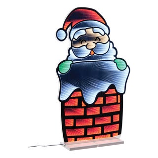 Santa in Chimney Ekkolight 35"H For Sale