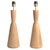 Vintage Natural Tapered Solid Wood Brass Table Lamps Mid-Century Modern, Pair For Sale - Image 17 of 18