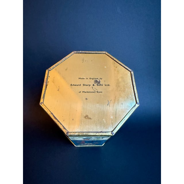 Vintage Floral English Tea Tin Container For Sale In Atlanta - Image 6 of 7
