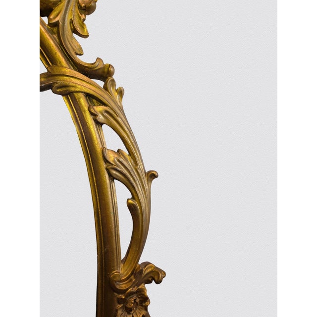 Vintage Palladio Italy Rococo Gilded Wall Mirror Ornate Gold 48.5 For Sale - Image 10 of 17