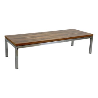Mid-Century Rosewood and Chrome Coffee Table from Merrow Associates, 1960s For Sale