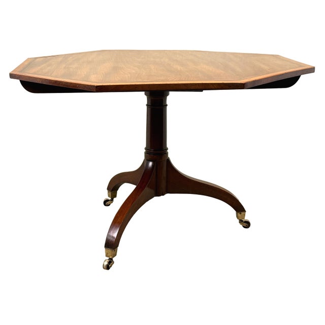 18th Century Georgian Octagonal Mahogany Hall Centre Table For Sale - Image 12 of 13