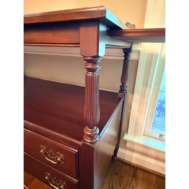 Wood Ethan Allen Server With Pull Out Sides For Sale - Image 7 of 9