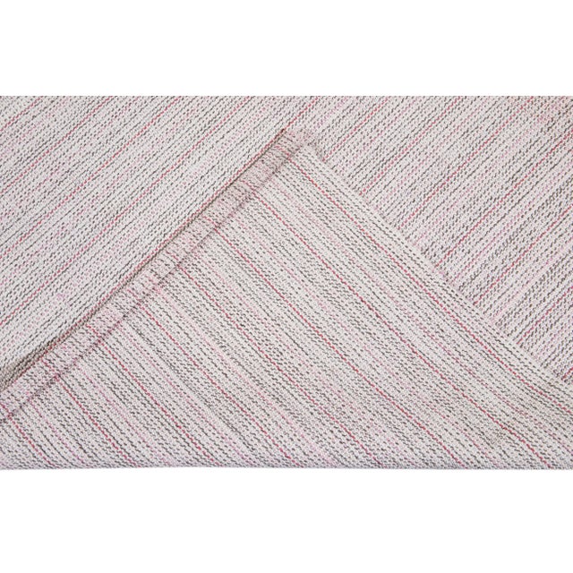 Mid-20th Century Vintage Flat-Weave Rug For Sale - Image 4 of 12