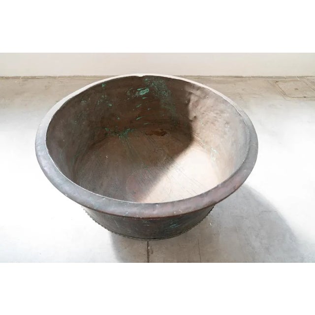 Antique Copper Cauldron with Iron Base & Decorations, 1800s For Sale - Image 6 of 13