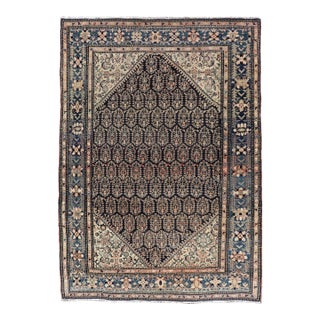 Antique Persian Sarouk Faraghan Rug With Midnight Field Design For Sale