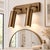 Handcrafted Brass 2-Light Adjustable Wall Sconce With Cylinder Shades, Vanity & Bathroom Light For Sale - Image 6 of 8
