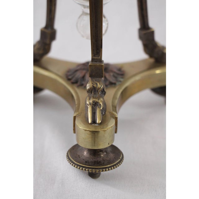 19th Century 19th Century Louis XVI-Style Vases with Bronze Stands - A Pair For Sale - Image 5 of 7