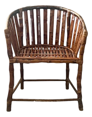 Vintage Split Bamboo Tub Chair / Armchair