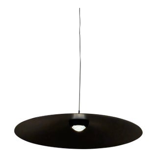 Space Age Saucer Pendant, Matte Black For Sale