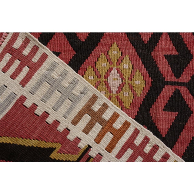1950s Handwoven Vintage Mid-Century Kilim Rug Tribal Geometric Pattern by Rug & Kilim For Sale - Image 5 of 5