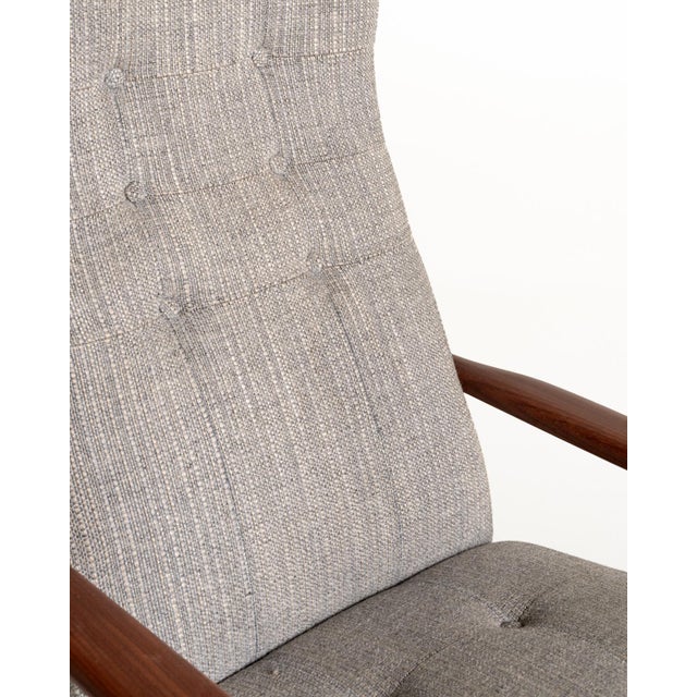 Wood Scandinavian Teak Reading Chair, 1960s For Sale - Image 7 of 10