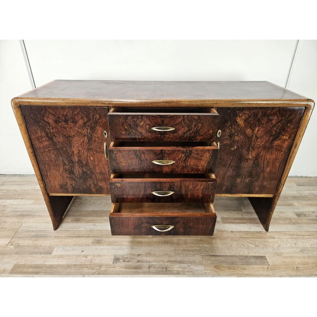 Art Deco Sideboard in Walnut and Blond Walnut, 1950 For Sale - Image 17 of 18