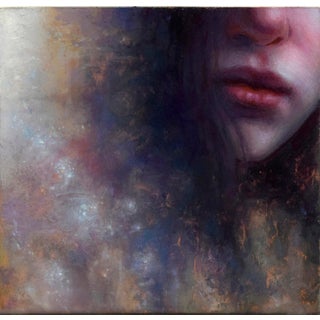 Liopai Constellation by Tenaya Sims | Oil on Copper Panel Portrait with Cosmic Elements For Sale